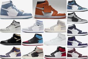 Wholesale Jumpman 1 Basketball Shoes OG Mid University Blue Banned Hyper Royal High Dark Mocha UNC To Chicago Mens Women Trainers Sneakers sports outdoor trainers Eur 36-46