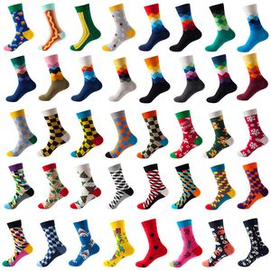 Calzini da uomo Cotone pettinato Moda Hip Hop Uomo donna sox ragazza unisex Harajuku frutta Skateboard animale Happy check Divertente Sokken 221130