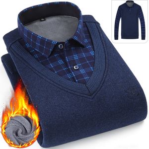 Мужские свитера 7xl 8xl Высококачественный плюс бархатный бренд.