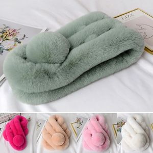 Faux Fur Women Winter Scarf Shawl Super Thicken Furry Fur Neck Warmer Collar Neckerchief Comfortable Elegant Outdoor Tippet