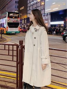 Женские траншеи, женские женские осенние мода высококачественная дизайнерская дизайнерская одиночная грудь британская пальто тонкая обеих боковой одежда Overwear T562