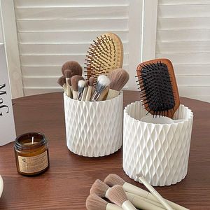 Scatole portaoggetti Girevole per la casa Secchio per pennelli per trucco Partizione per desktop Attrezzo per donna Bagno Organizza accessori