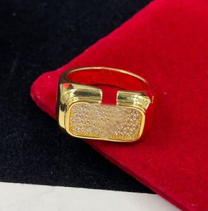 Designer de moda banda de shinestone ring dour