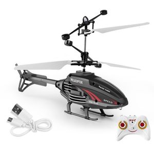 Aeronaves Electricrc Helicóptero Voador Toys USB Indução recarregável pairar com controle remoto para mais de crianças em jogos internos e externos 221129
