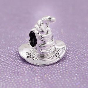 925 Sterling Silver Charm Bead for European Pandora Jewelry Charm Bracelets-Shool Collection Hat