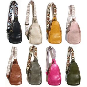 2022 New Pu Leather Crossbody Key Chain Bag Bag Fashion Counter Cross Cross Border Retro Weist Bag Multi Color Option