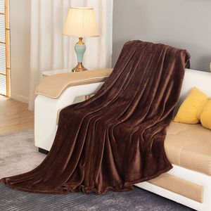 Blanket SEIKANO Warm Flannel For Winter Soft Throw On Sofa Bed Travel Adult Home Textile Solid Color Bedspread 221130