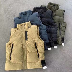 topstoney designer brand mens Vests Down jacket island Womens puffer vest Compass badge Metal nylon winter jackets
