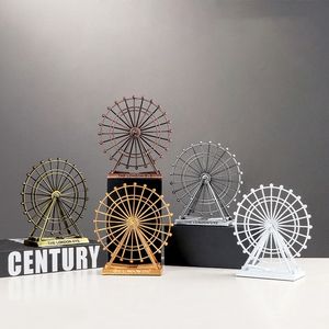 Decompression Toy European Retro Rotatable Ferris Wheel Metal Craft Model Modern Home Decoration Dining Table Study Ornaments Decorao Para Casa 221129