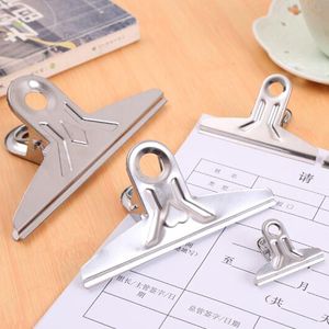 clamp 20 pcslot Clips Bulldog Spaper Letter Snacks Bag SketchPad Metal Clip 118mm150mm Stationery 221130