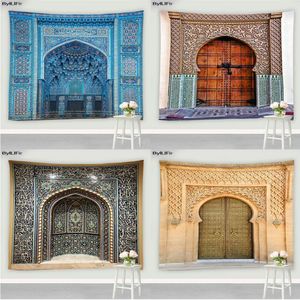 Dekoracje świąteczne marokańska kultura sztuka gobelin bohemian tkanina 3D nadruk hipis mural retro styl etniczny sypialnia salon na ścianach wiszący ekran 221129