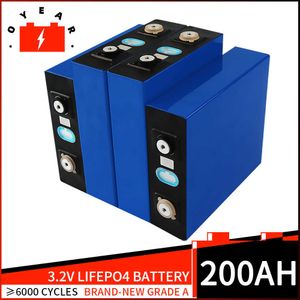 3.2V novo LIFEPO4 200AH Ciclo profundo Bateria recarregável Pacat Grade A 12V 24V 36V 48V Células solares de fosfato de ferro de lítio 48V