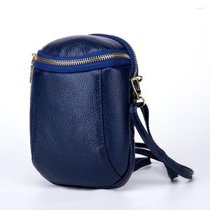 Evening Bags Design Genuine Leather Women Bag Mobile Phone Female Crossbody Messenger Shoulder Purse on Sale