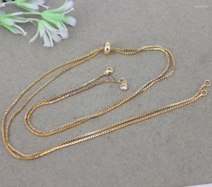 Łańcuchy 10pcs złoty łańcuch do robienia regulowanego naszyjnika do dostarczania biżuterii DIY