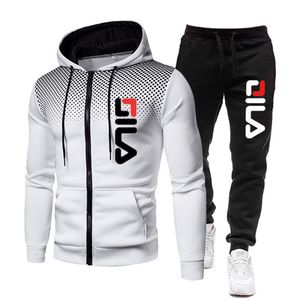 Mens Tracksuits SportsWeartWo Piece Set Warm Jackets and Pants Zipper Coats Suits Outdoor Hoodies Sport Jogging 221130