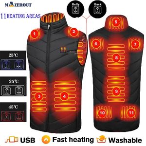 Men's Vests 911 Areas Men Women Winter USB Heating Vest Flexible Electric Jackets Fishing Camping Hiking Outdoor Infrared Hunt Thermal Coat 221130