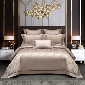 Bedding sets Luxury 1000TC Egyptian Cotton Jacquard bedding set Premium Chic Duvet cover bed sheet pillowcases Super King US Queen 4 6 7PCS 221129
