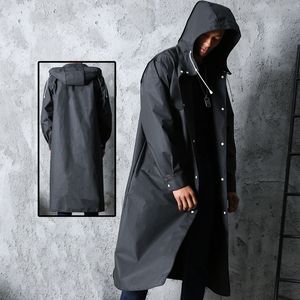 Men's Jackets Rain Coat Hooded for Outdoor Hiking Travel Fishing Climbing Thickened Black Fashion Adult Waterproof Long Raincoat Women Men 221130