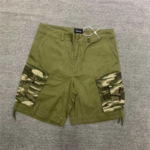 Calções masculinos homens mulheres 1 1 melhor qualidade shorts de carga camuflagem grande bolso colorblock multi-bolso shorts t221129 t221129