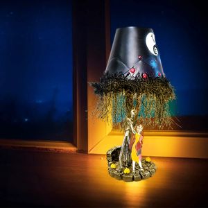 Neuheiten: Nightmare Jack's Tischlampe, Kunstharz, handgefertigtes Modell, Tischdekoration, Halloween, Weihnachten, Heimdekoration, Dekoration für Wohnzimmer 221129