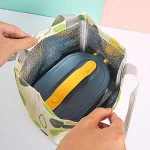 Borse per la conservazione Vino Cibo Conservazione fresca Borsa per il ghiaccio Estate Viaggi all'aperto Borsa per il pranzo in tela isolata portatile impermeabile Borsa per il pranzo