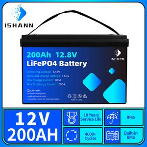 NOVO 12V 200AH LIFEPO4 BATERIA PACK 2560WH BLMS BMS 12.8V BATERIAS RECUHARGELHAS PARA RV CARRO DE GOOP