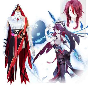 Genshin Impact Rosaria Cosplay costumi sexy unisex gioco di ruolo da gioco abbigliamento completo set completo di donne di alta qualità Halloween uniforme J220712 J220713