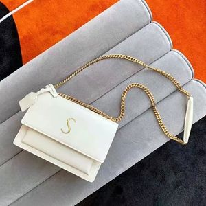 Lüks Tasarımcı Debriyaj Flep Sunset Tote Satchel Çanta Moda Omuz Ünlü WOC Pürüzsüz Deri Cüzdan Çanta Vanity Zinciri Kadınlar Erkek Akşam Crossbody Seyahat Çantaları