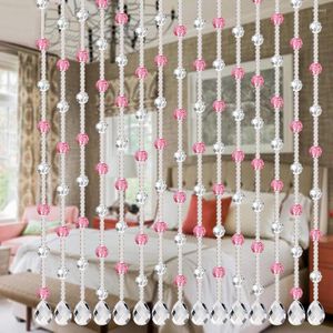 Gardinhem gör DIY -armband halsband Strand Crystal Glass Rose Bead Living Room Bedroom Window Door Wedding Decor