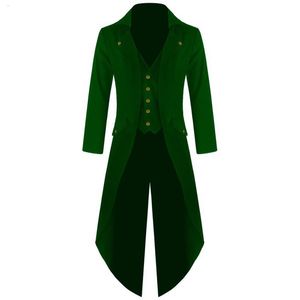 Herrgravrockar xxxxxl xxxxl plus size medeltida kostymer herr steampunk vintage tailrock jacka gotisk viktoriansk ringmasterrock 221130
