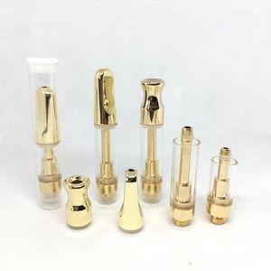 New Gold Atomizer 0.5ml 1.0ml Pyrex Glass Vaporizer Ceramic Coil Cartridge 510 Thick Oil Vape Pen Disposable Atomizer on Sale
