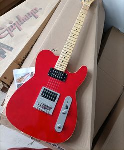 6 cordas guitarra elétrica vermelha com humbuckers bordo braçadeira personalizável