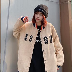 Giacche da donna Cappotto uniforme da baseball da uomo American Vintage High Street Number Ricamo Giacca da coppia Top cardigan allentato autunnale da donna