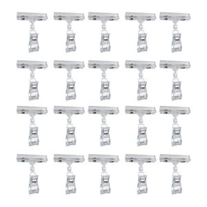 Morsetto 20 pezzi Prezzo Rack Giornaliero Doppio display Pratico per il risparmio di spazio al dettaglio Supporto universale per cartelli Clip Store Girevole Plastica trasparente dgvc 221130