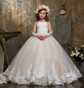 Luksusowe suknie kulowe dla dzieci dla dzieci kwiat dziewczyny