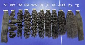 Jag tipsar mänskliga hårförlängningar Microlinks för svarta kvinnor Deep Curly Wave Tape Hair 100strands/ Lot