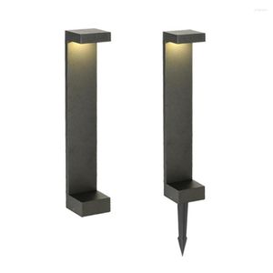 Lampa ogrodowa Wodoodporna nowoczesna aluminiowa ścieżka gruntowa filar Lekkie ogrody na zewnątrz willi Bollards