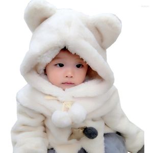 H￼te Herbst Winter Baby mit Kapuzenschal s￼￟es B￤renohr warm warm dicke Pl￼schkinderkappen f￼r Jungen M￤dchen Cap Accessoires