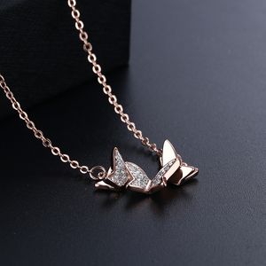 Pendant Necklaces O Chain Butterfly Ladies Fashion Student Snowflake Clavicle Chain