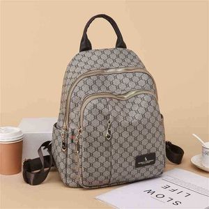School Bags Double shoulder bag women's new high-capacity anti-theft backpack versatile Travel Bag sling one