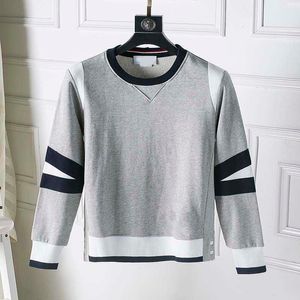 Ny TB Thom Sweatshirt Spring Autumn Cotton Clothing Patchwork Classic Striped Design Fashion Brand Crew Pullovers Sweatshirts