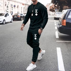 Mens Tracksuits Tracksuit 2 Piece Set Summer High Quality Solid Color Sports Suit Man Sets Outfits Long Sleeves Tshirtpants Clothing 220930