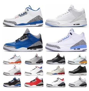 Jumpman Racer Blue 3 3S High Basketball Shoes Mens cool Gray A Ma Maniere UNC Fragment Knicks Seoul Purple Denim Red Black Cement Trainer Sneakers 40-46