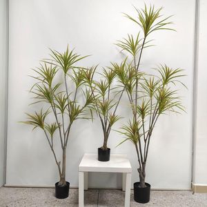 Kwiaty dekoracyjne duże sztuczne smocze drzewo krwi tropikalne dżungla Palm Palm False Tall Basin Home Garden Dekoracja sypialni