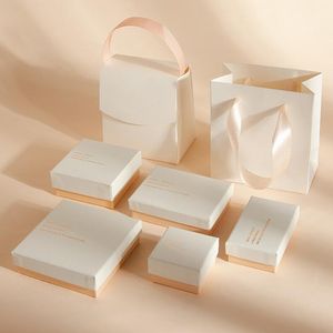 Cardboard Paper Jewelry Boxes Necklace Bracelet Earrings Ring Storage Organizer Jewellry Wedding Gift Packaging Cases