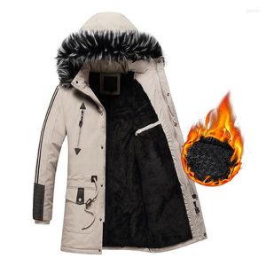 Casacos de trincheira masculina Inverno ao ar livre masculino Windbreaker encapuzado quente fora de roupas com zíper para homens casuais jaqueta de outono masculino 2022