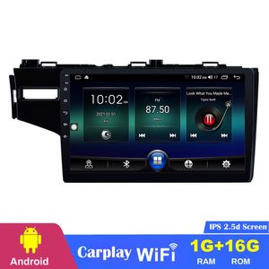 Android 10 Araba DVD Radyo Oyuncusu Honda Fit 2014 Sol El Drive GPS Navigasyon Sistemi 9 inç FM AM