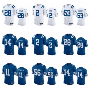 28 Jonathan Taylor 53 Darius Leonard 2 Matt Ryan Indianapoliscoltsmen Jersey de futebol para jovens 56 Nelson 11 Pittman Jr Gilmore Foles Ehlinger Jerseys