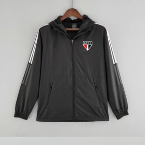 22-23 São Paulo FC jaqueta masculina lazer esporte blusão jerseys zíper completo com capuz blusões masculino moda casaco logotipo personalizado