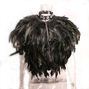 Women's Fur Fashion Women Jacket Feather Shrug Shawl Cape Sleeveless Outerwear Party Cosplay Halloween Xmas Christmas Gift Paragraph Prop